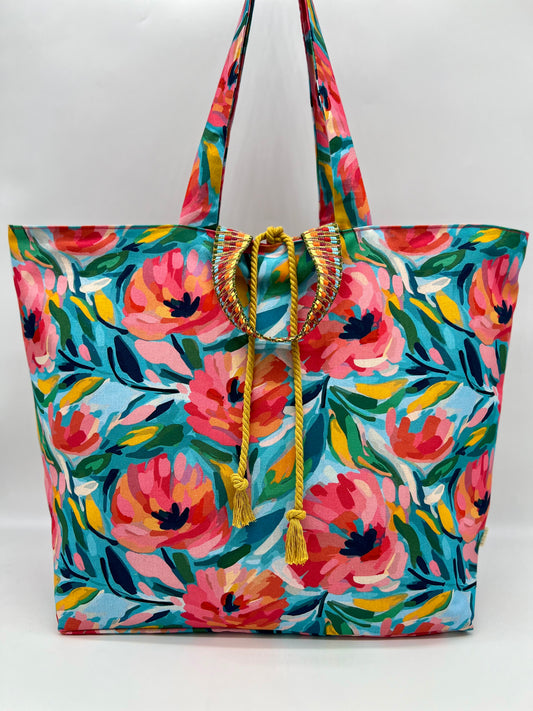 BIG BAG REVERSIBLE "Flores"