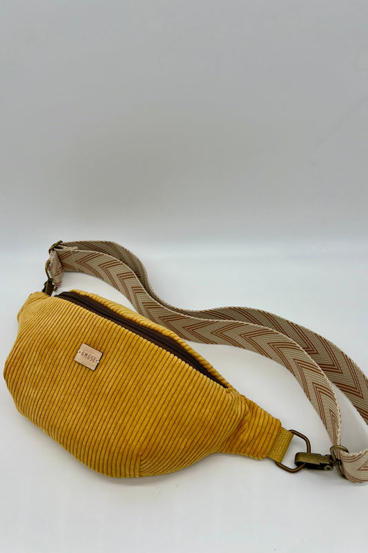 Riñonera "Pana mostaza"