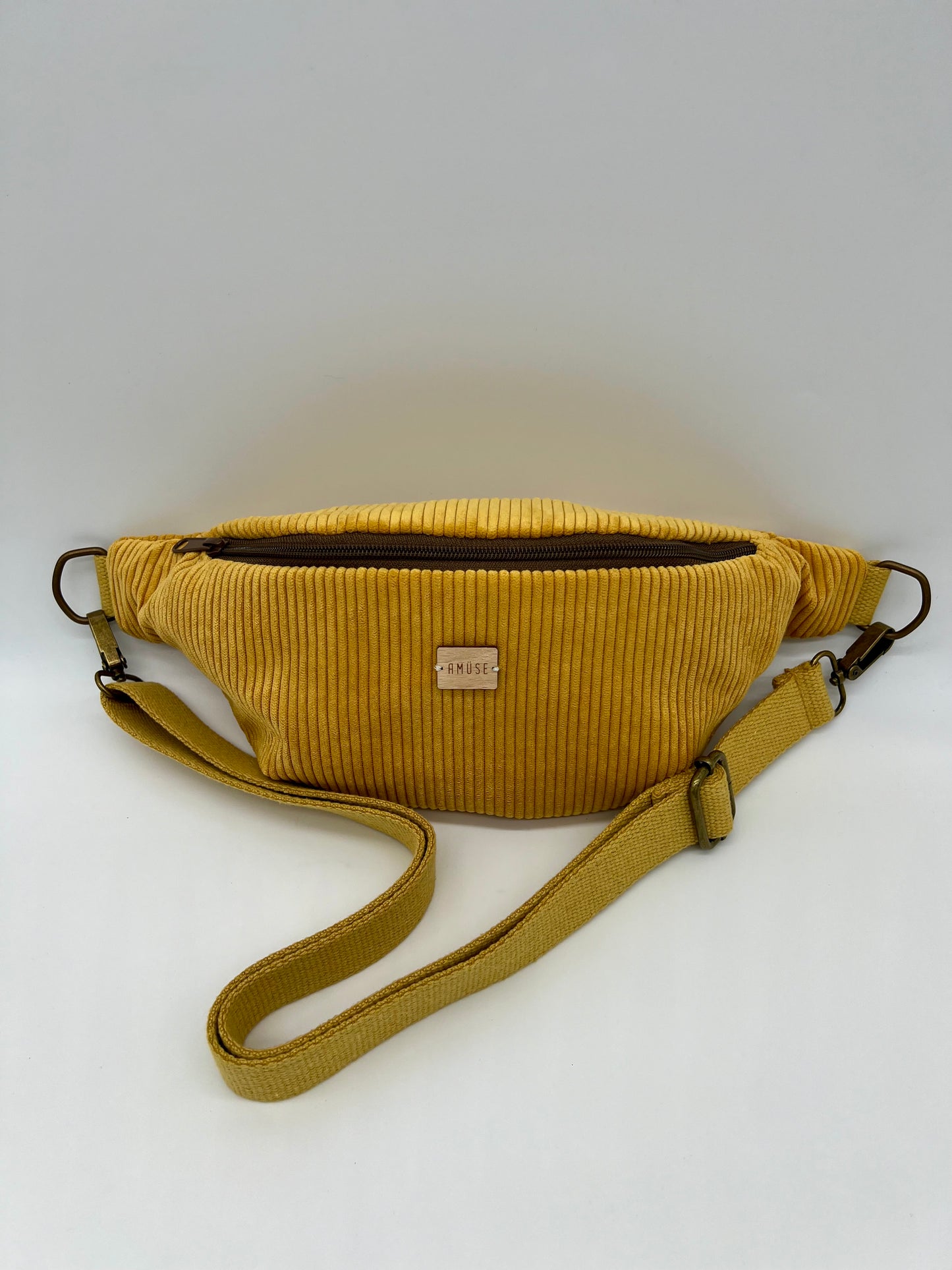 Riñonera "Pana mostaza"