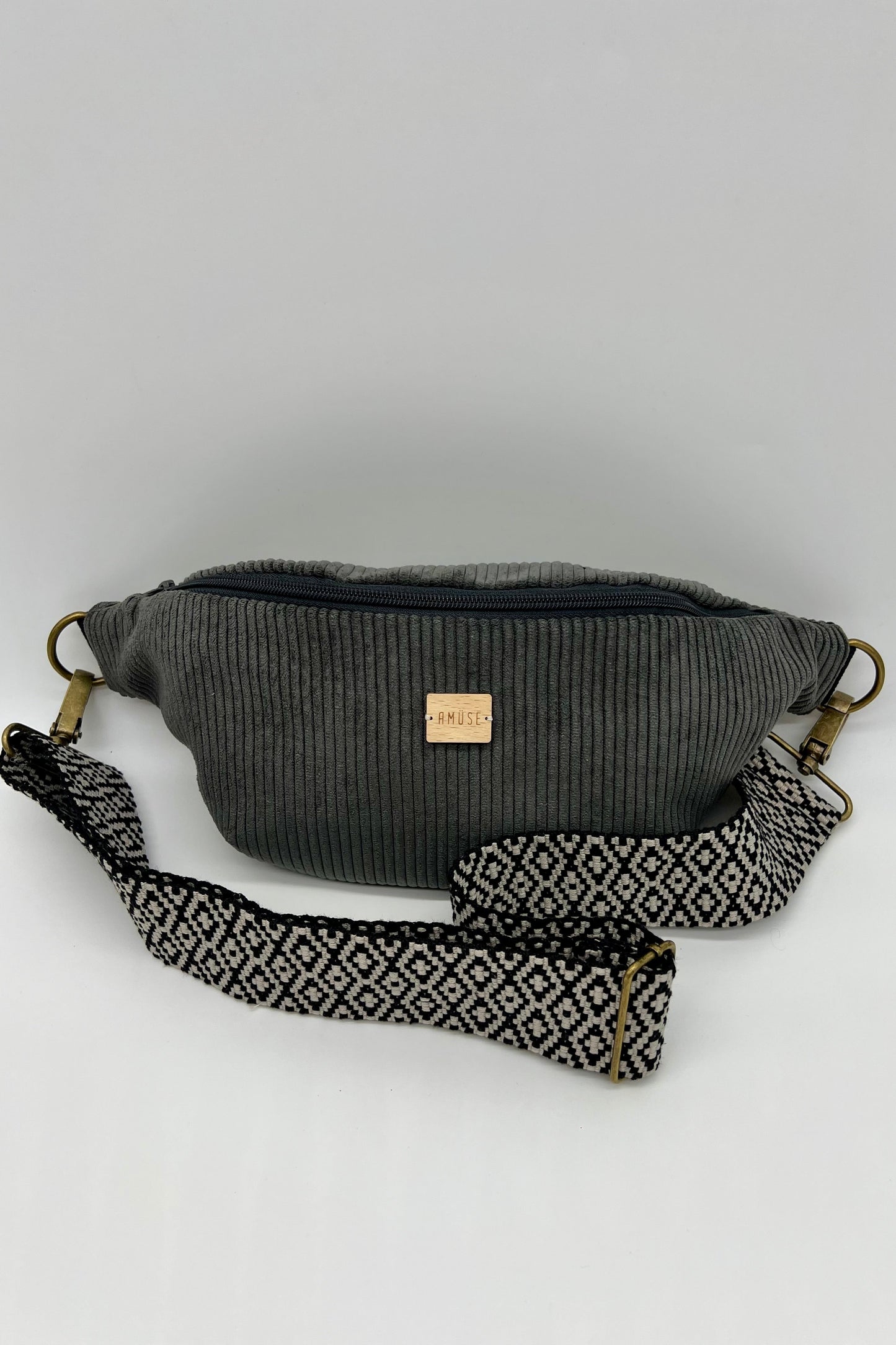 RIÑONERA "Pana antracita"