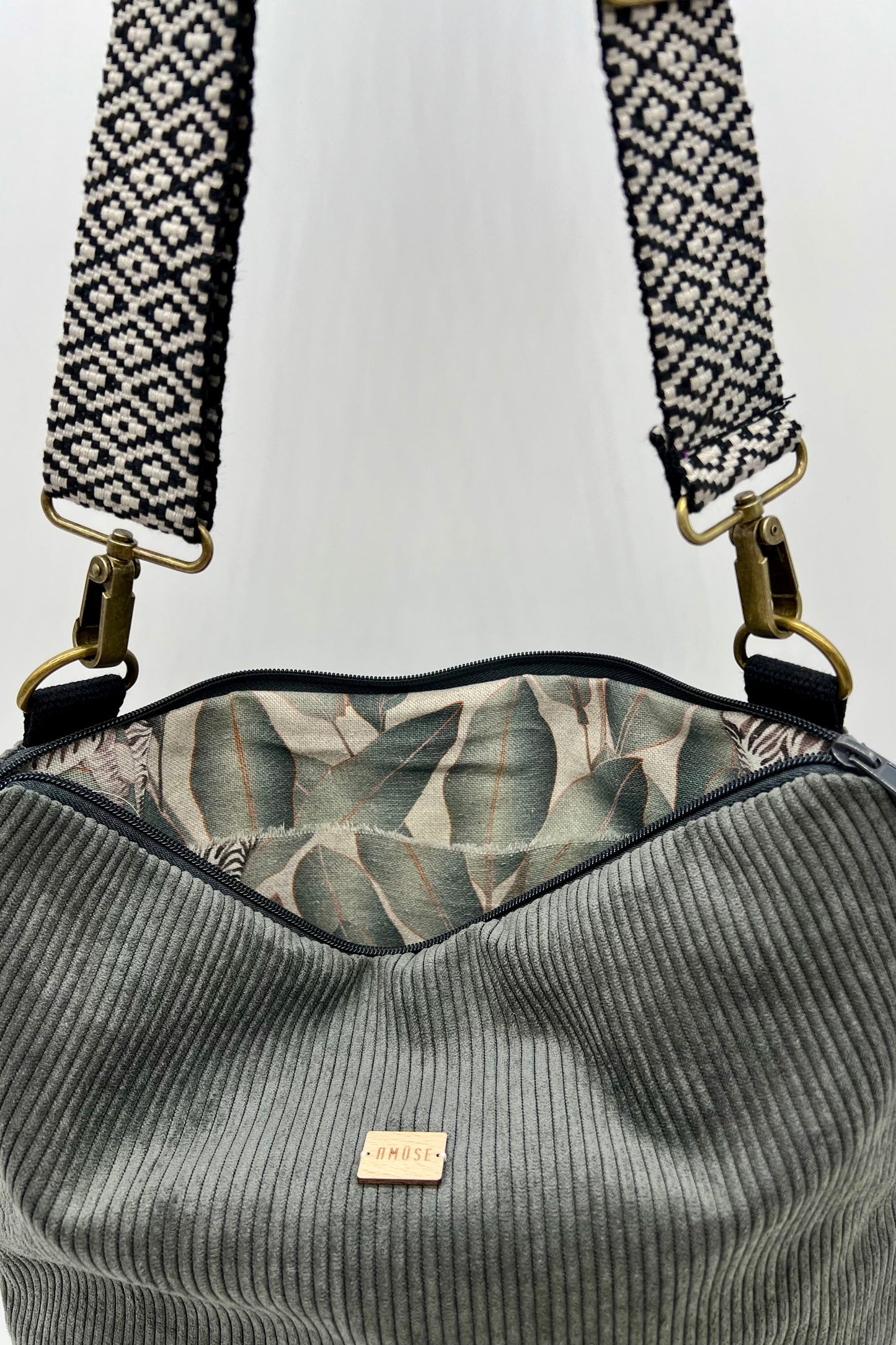 BANDOLERA MAXI "Pana Antracita"