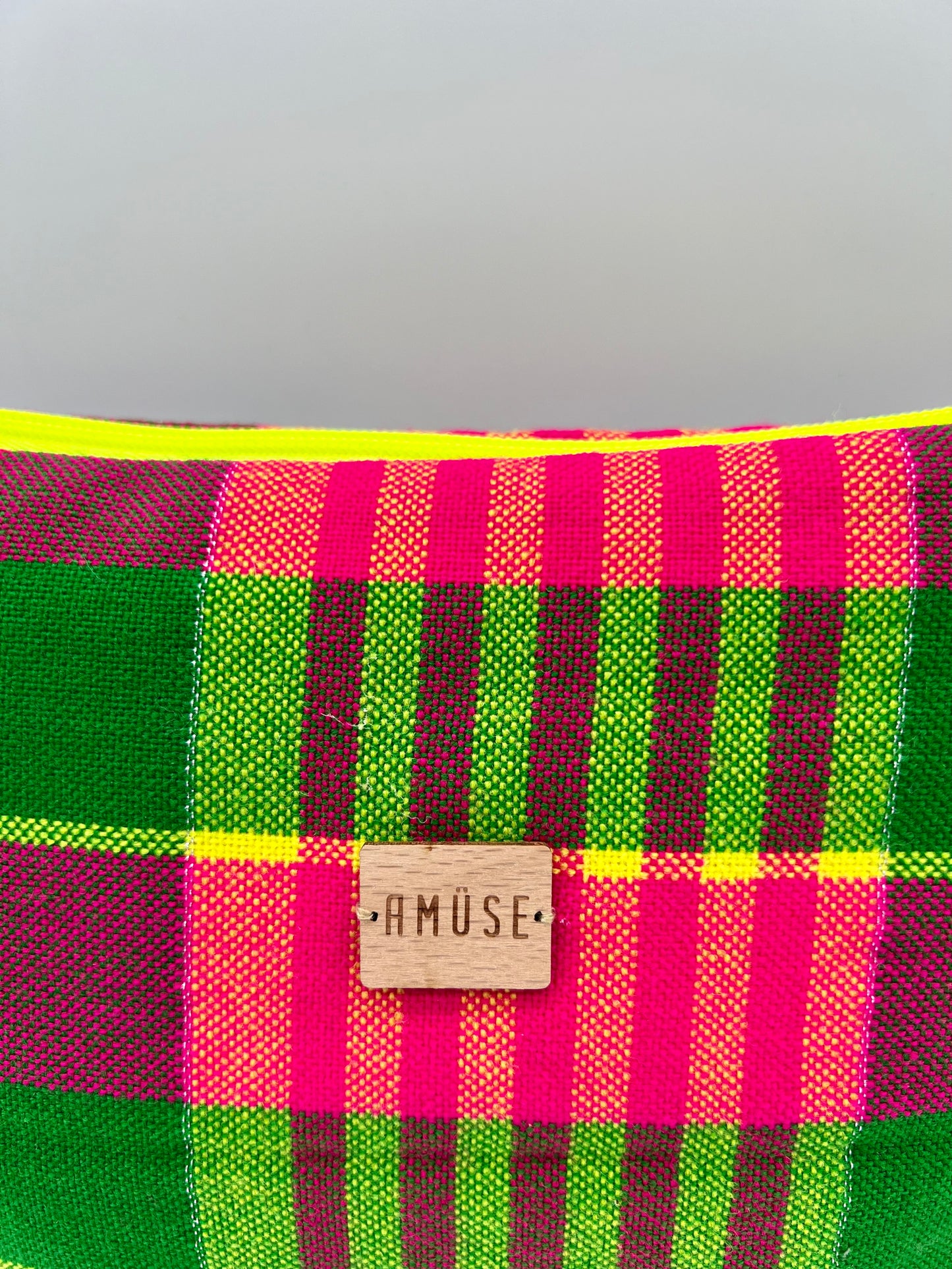 CARTERA DE MANO "Green Squares"