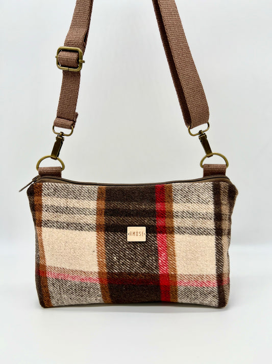 BANDOLERA MINI "Brown Plaid"