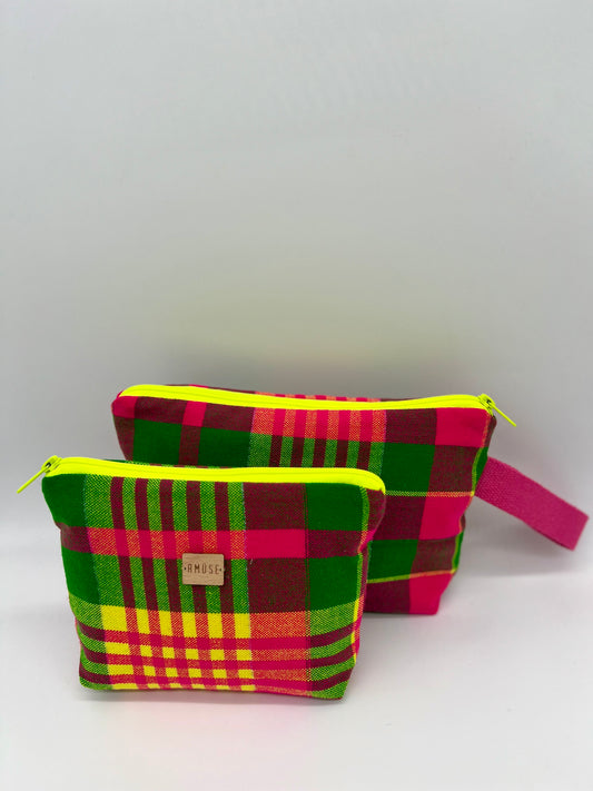CARTERA DE MANO "Green Squares"