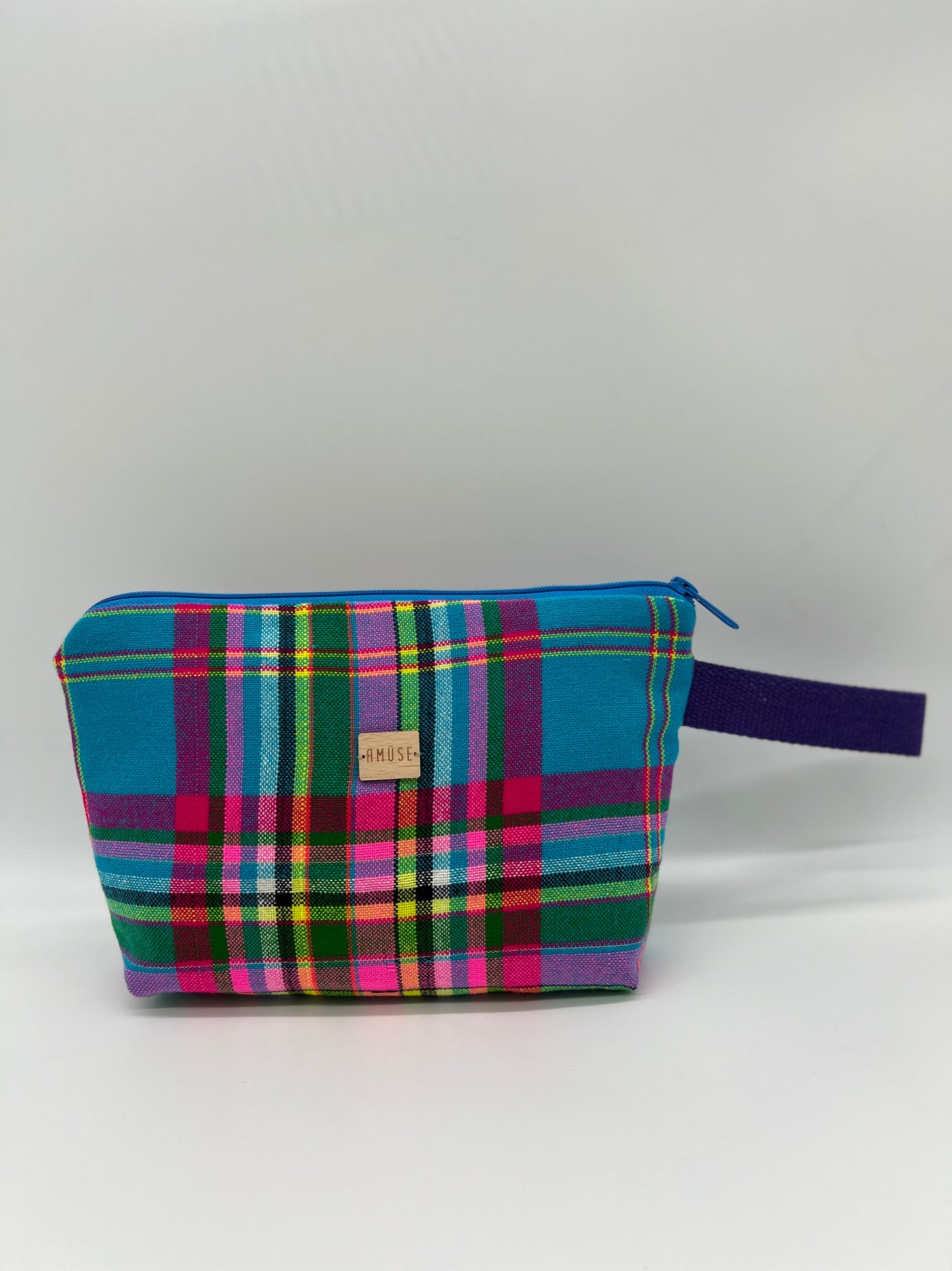 CARTERA DE MANO  "Blue Squares"