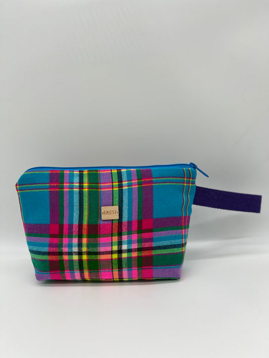 CARTERA DE MANO "Blue Squares"