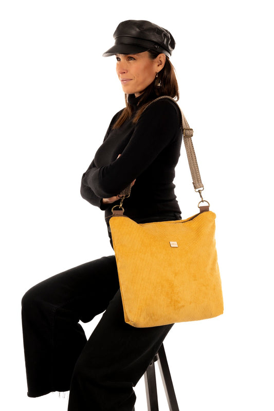 BANDOLERA MAXI "Pana Mostaza"