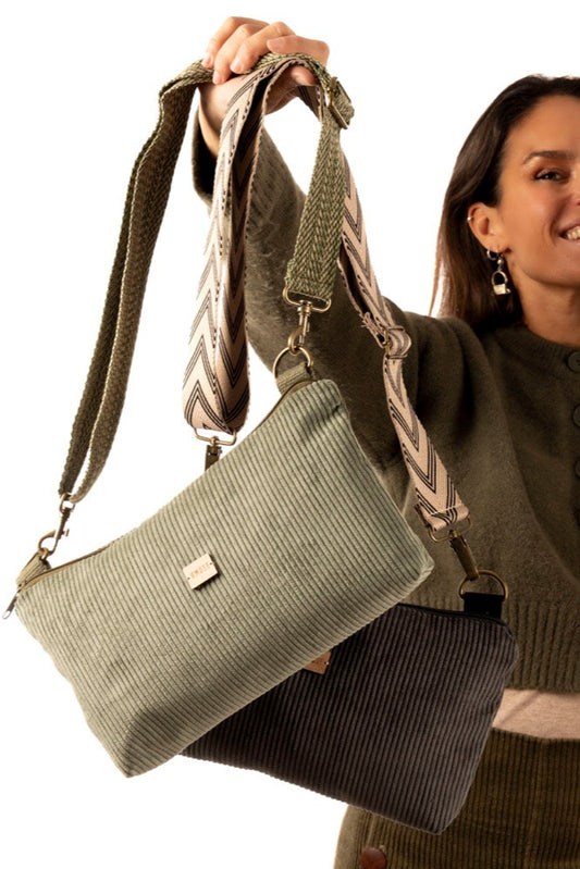 BANDOLERA MINI "Pana Antracita"