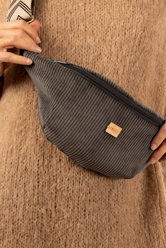 RIÑONERA "Pana antracita"